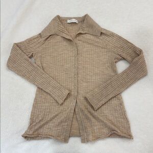 Abercrombie & Fitch Merino Wool Slim Collared Top